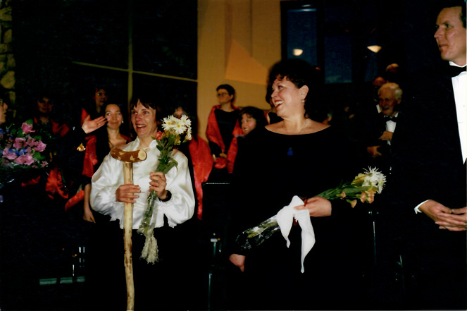 Amahl and the Night Visitors Mary Kay Aufrance, Susy Grubb, Tom Aufrance at St. Theresa Catholic Church, South Lake Tahoe