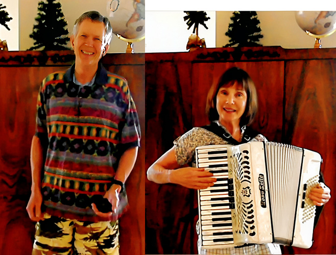 Tom and Mary Kay Aufrance recording their Beethooven360� performance