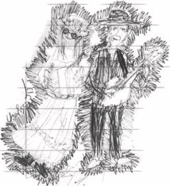 Charrisas drawing of Tom and Mary Kay