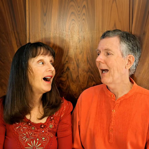 Tom and Mary Kay Aufrance recording their Danny Boy duet