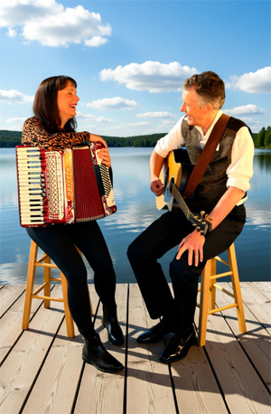 Tom and Mary Kay Aufrance record Sleeping With Tom for the video