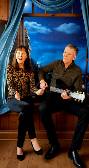 Tom and Mary Kay Aufrance perform her song Blue Little Girl