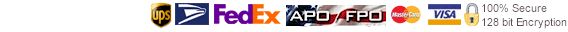 We ship USPS Priority Mail, FedEx, APO AE FPO. Secure server through Network Solutions. Official Mastercard and Visa merchant. Parent co. PersonalSecurityZone.com is a registered Nevada Corp.