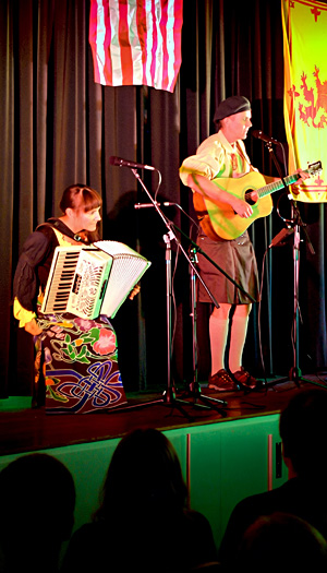 Tom and Mary Kay Aufrance Gairin Celtic Music on stage