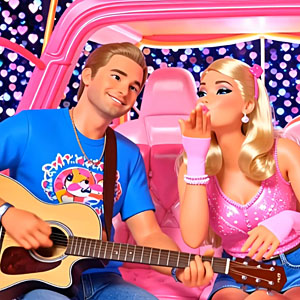 Scene from Music Video As Long As You Are Mine - Barbie throws a kiss